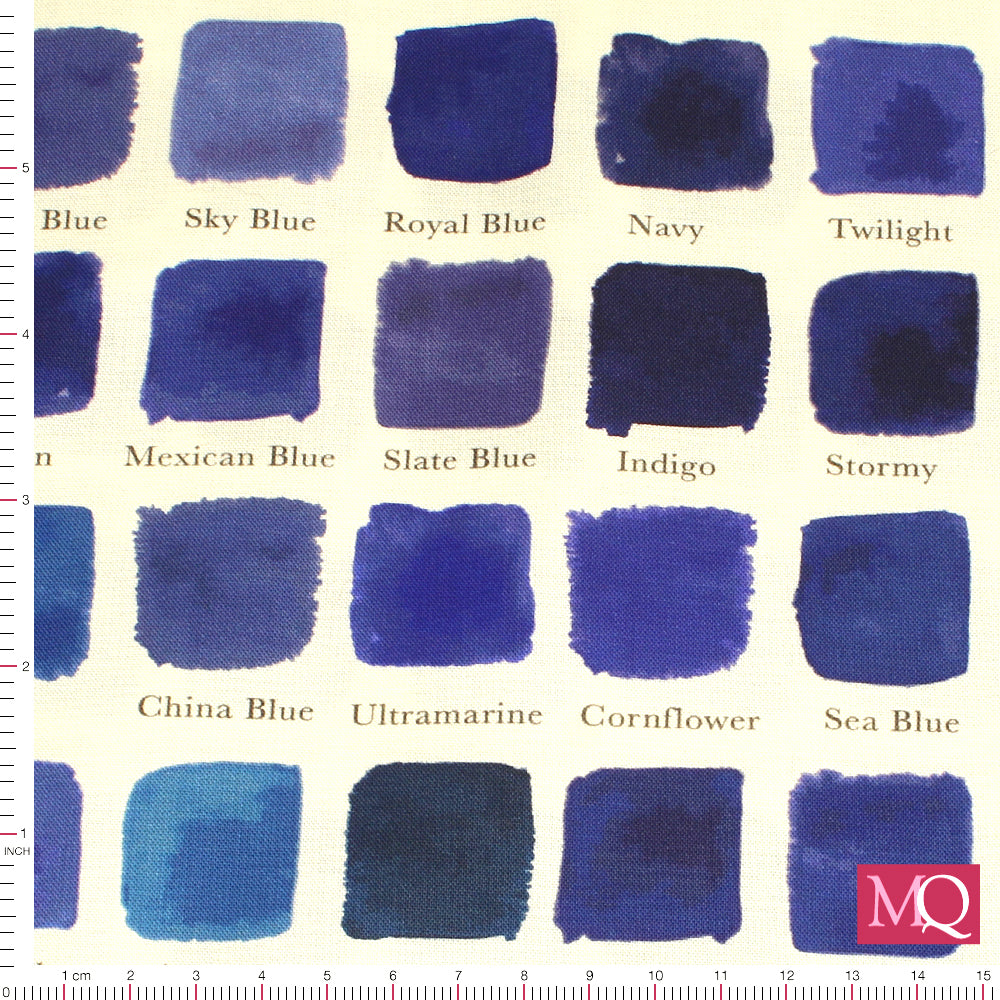 Porcelain and Sea Glass by Stuart Hillard for Lewis and Irene - Ink swatches
