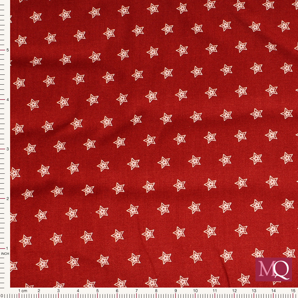 American  Gatherings 111 by Primitive Gatherings  for Moda -  Double Star Red 49324-12