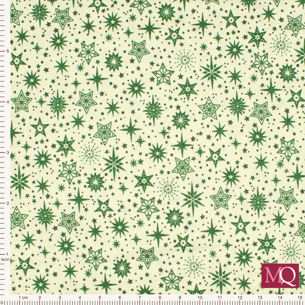 Scandi by Makower -Star Green 115/G