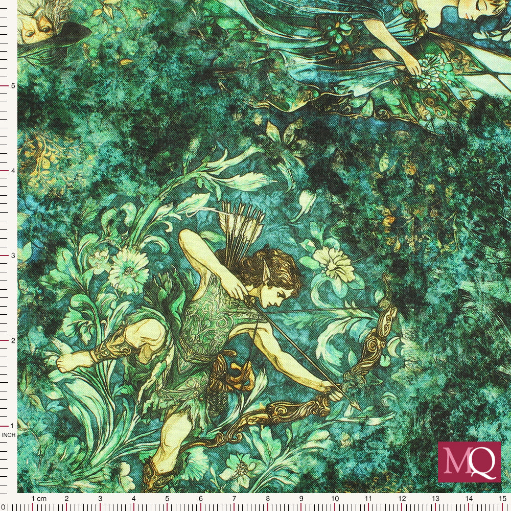 Folklore by QT Fabrics    Medieval Vignettes - Lagoon