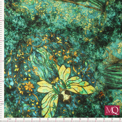 Folklore by QT Fabrics    Medieval Vignettes - Lagoon