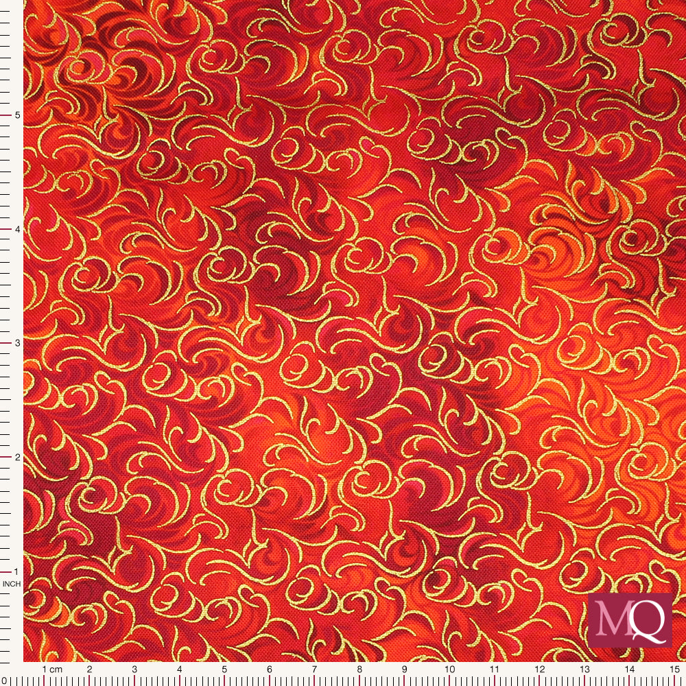 Mixed Metallics  by Robert Kaufman - Scarlet