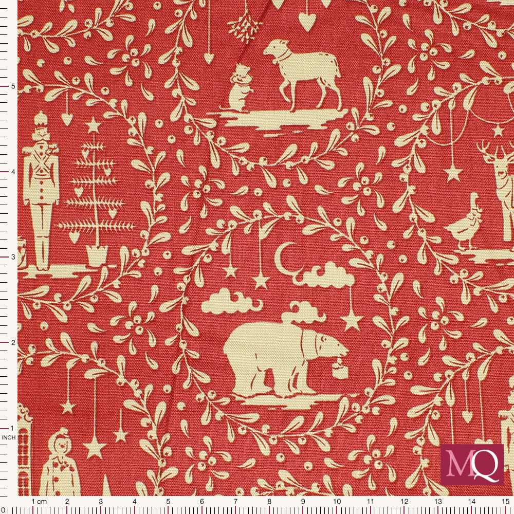 Merry Little Christmas by Tilda - Paper Scenes Burgundy