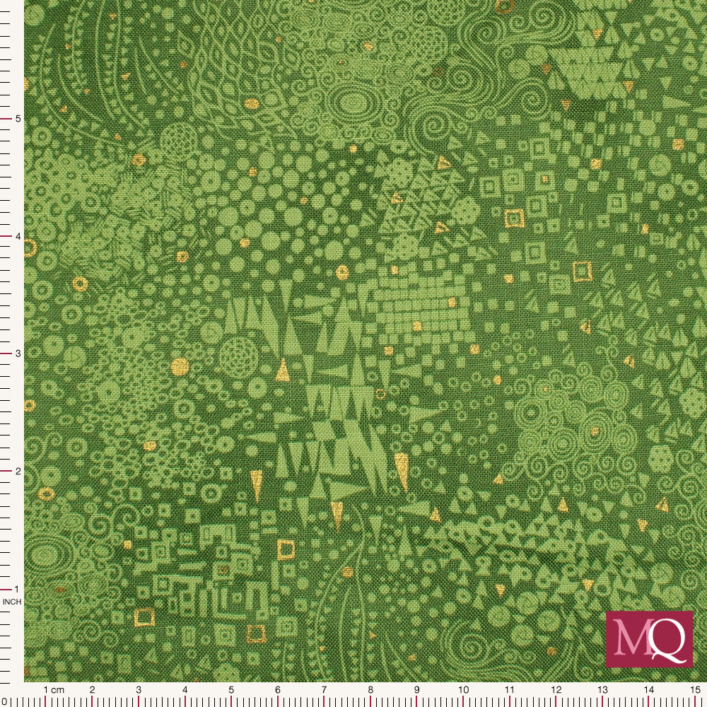 Golden Engraved  by Makower -Green
