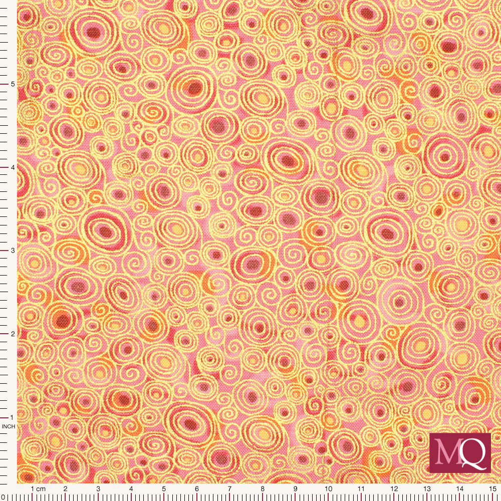 Golden Scroll  by Makower -Red