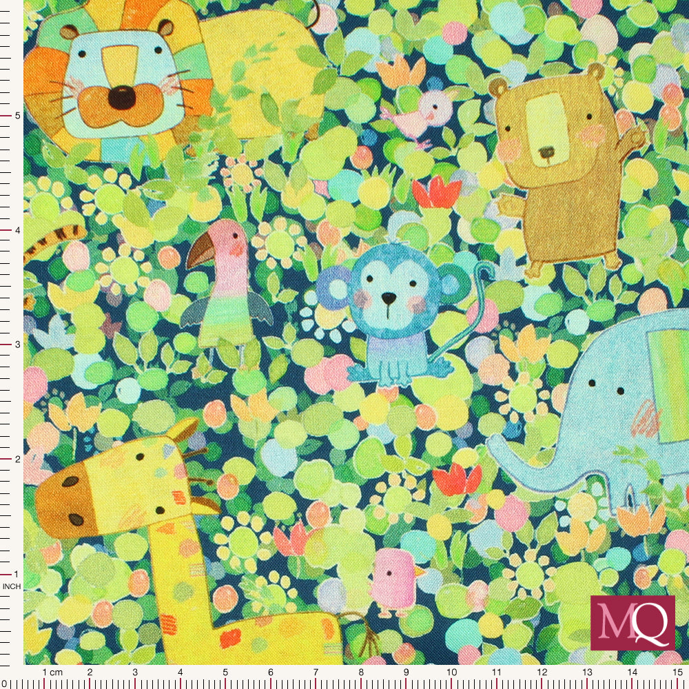 Jungle Friends by Studio Reiko for QT Fabrics    £1.50/10cm