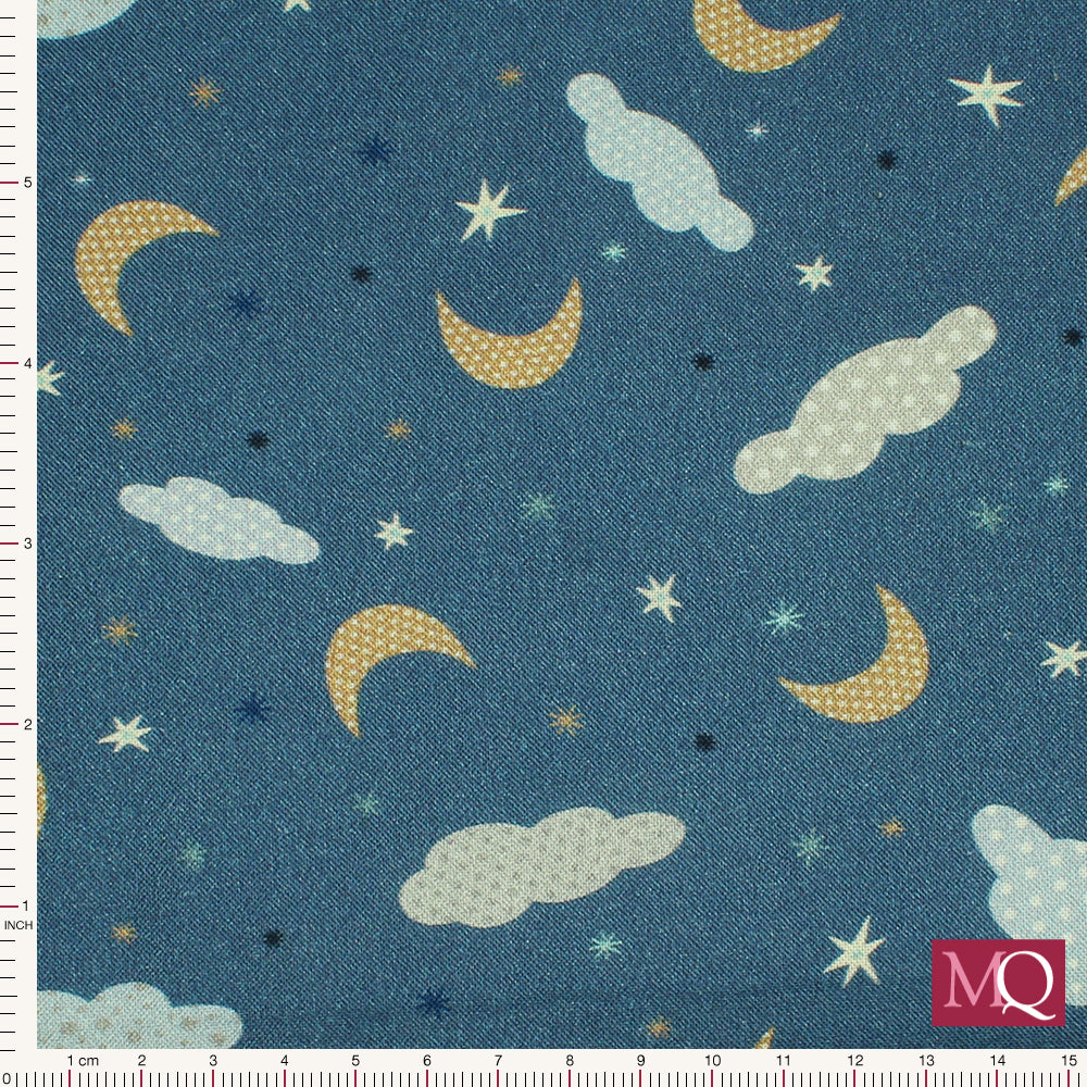 Polar Pals  by P & B Textiles - Tossed Night Sky