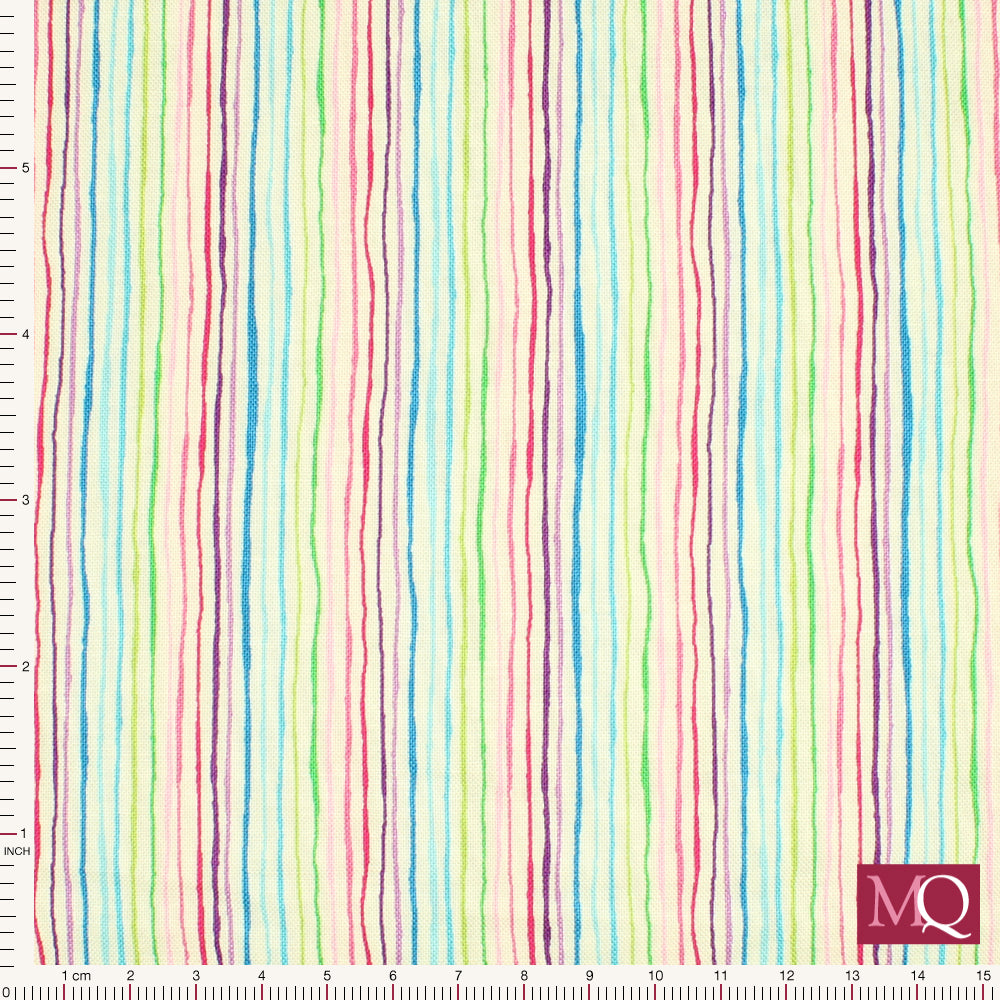 Tropica by Makower -Stripe Cream