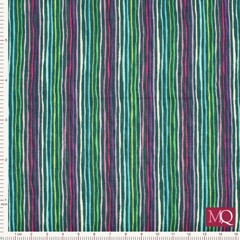 Tropica by Makower -Stripe Blue