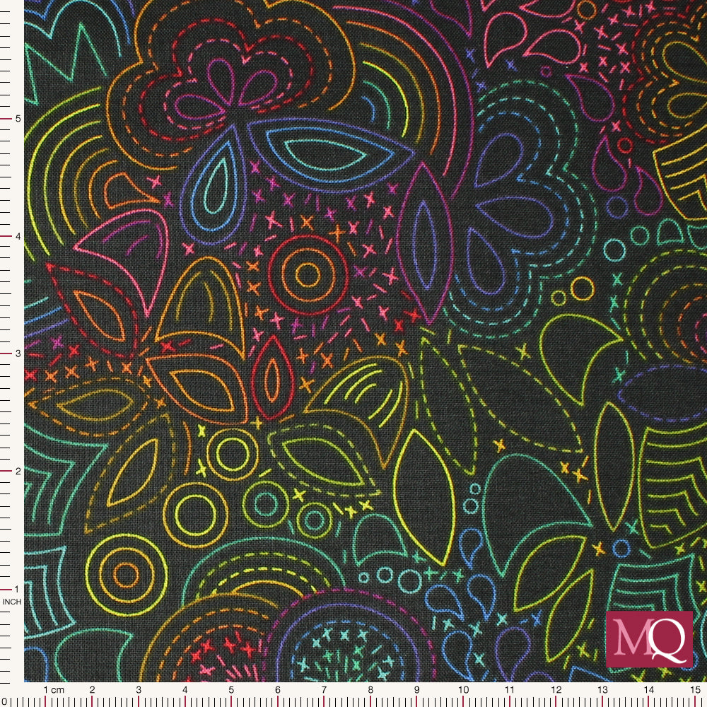 Rainbow Stitched by Makower - Night 1446_K