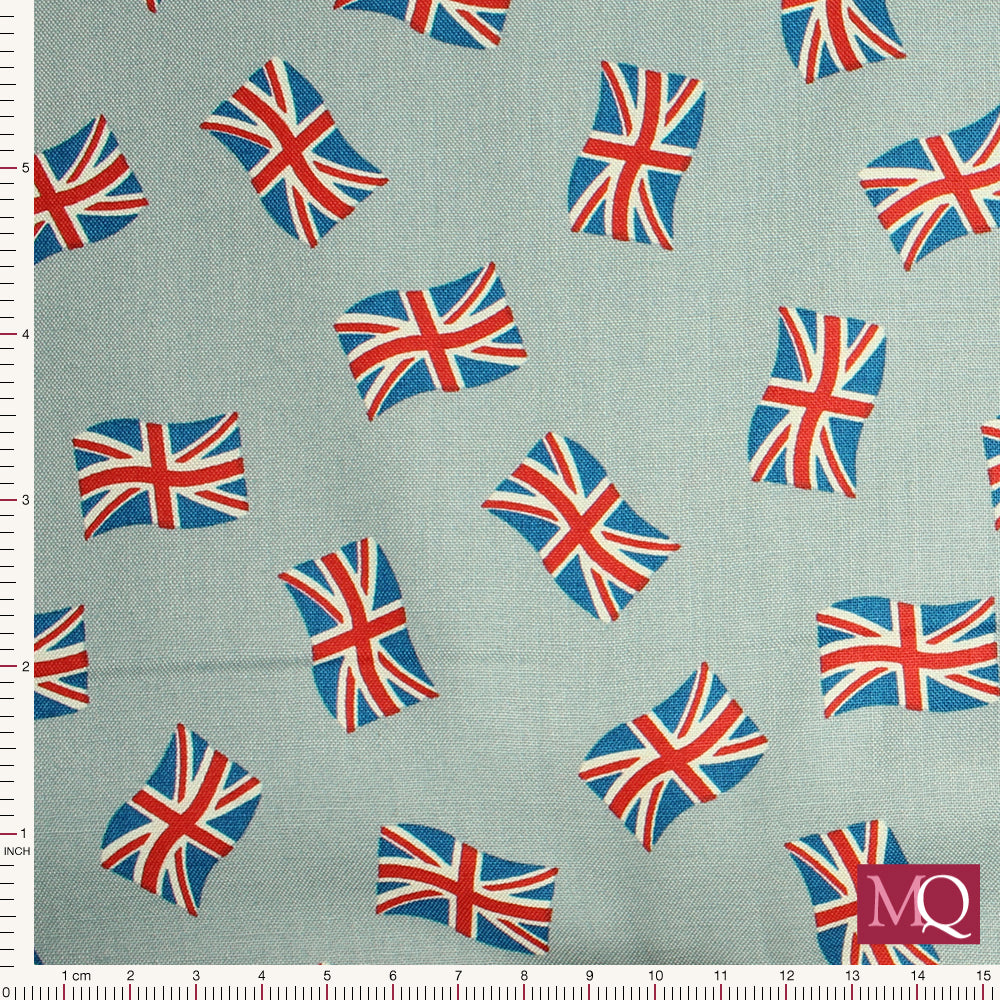 Jubilee Union Jack by Lewis and Irene in Light Blue