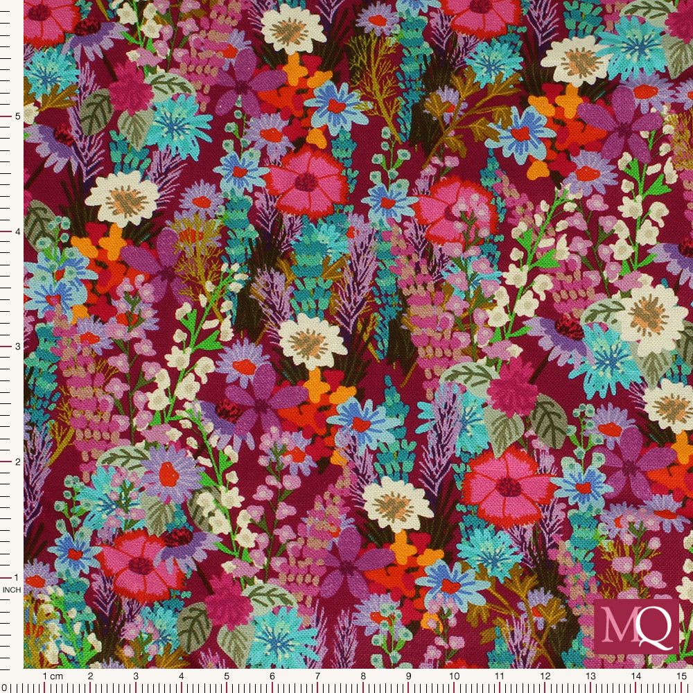 Floral Fiesta  by MiaCharro for Free Spirit - Garden Glow Multi