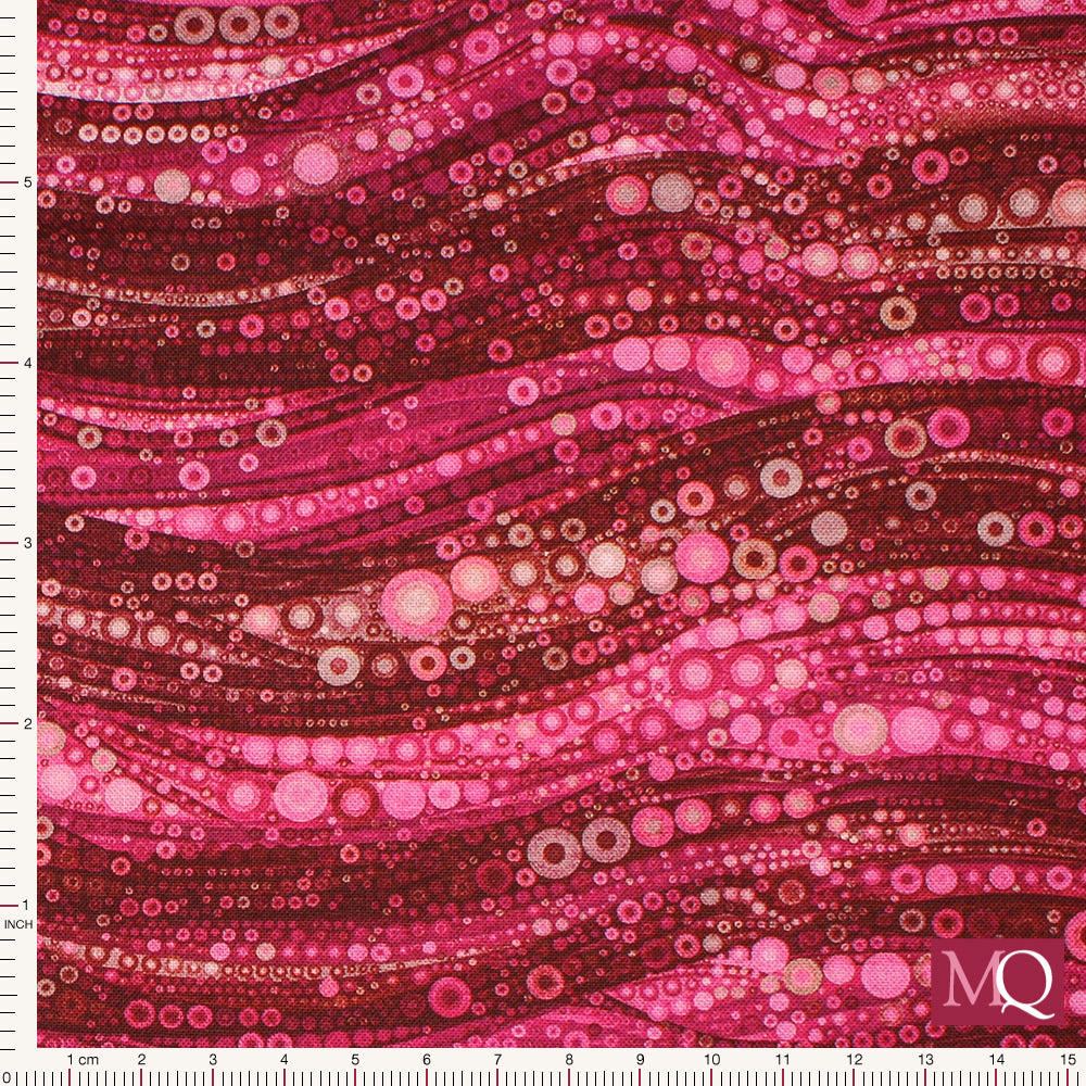 Gigi in the Garden Collection - Abstract Circles by Camelot Fabrics - Pink 16240105-03