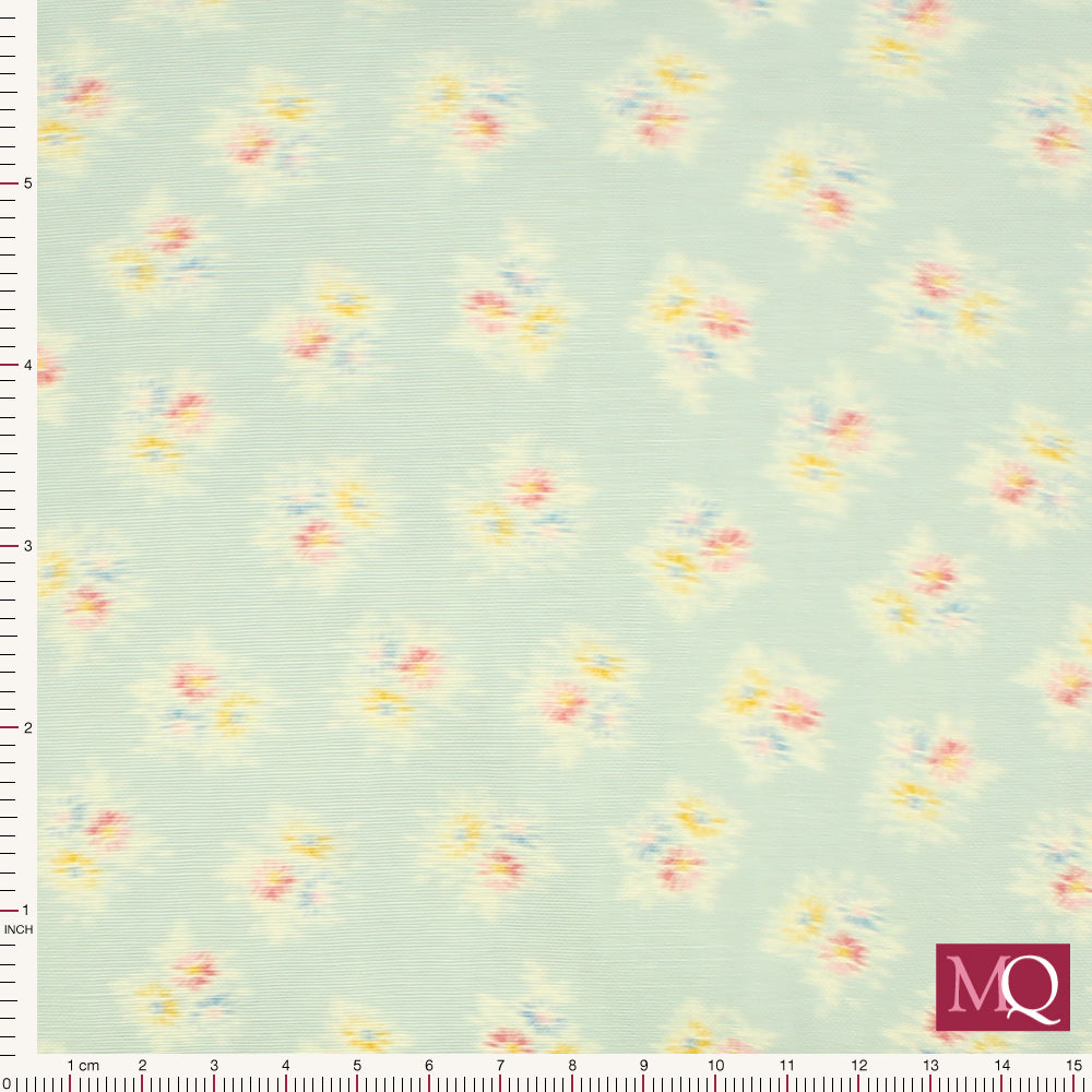 Petite Fleur by Makower - Posy Teal