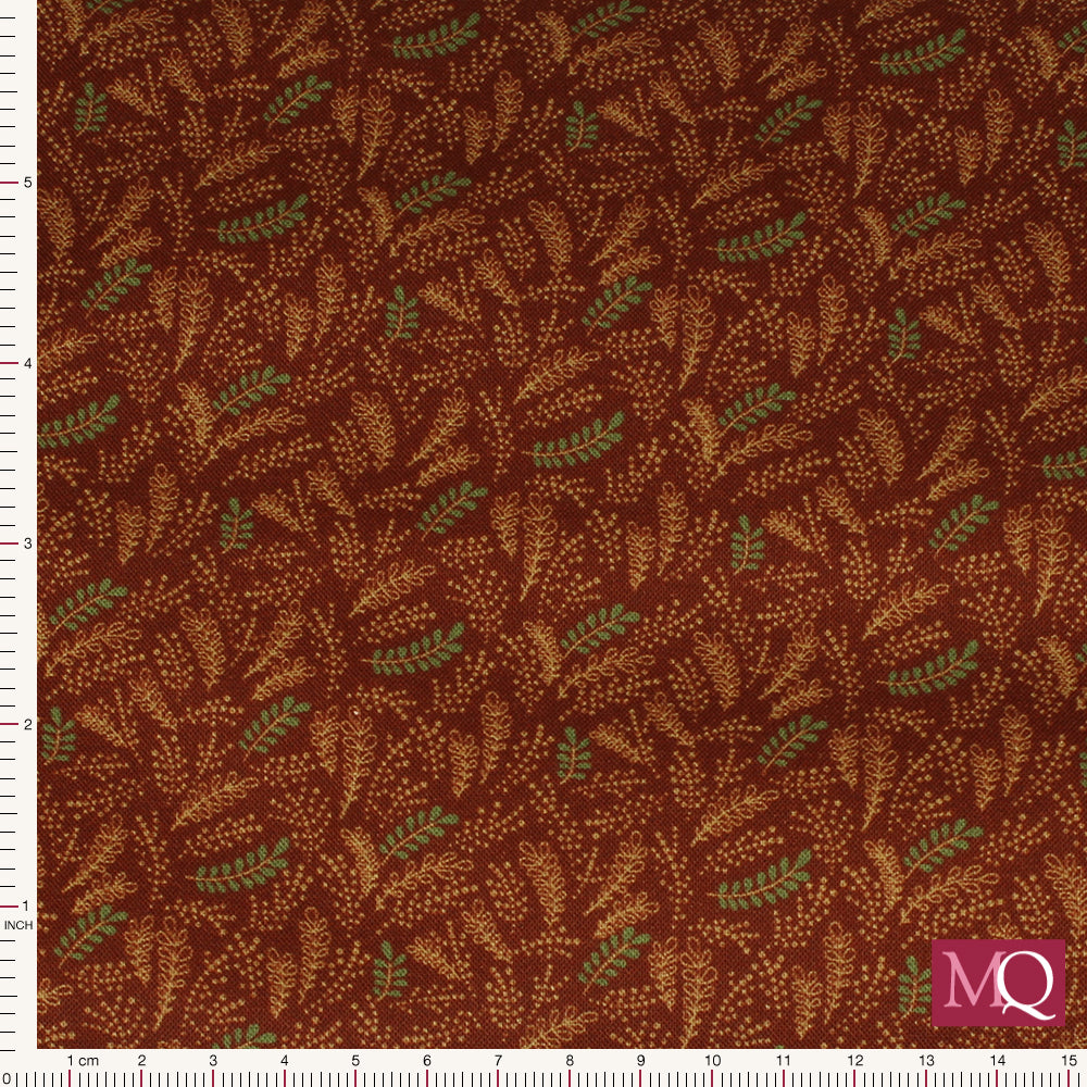 Pineberry Lane by Pam Buda for Marcus Fabrics - Holiday Greenery (Red)