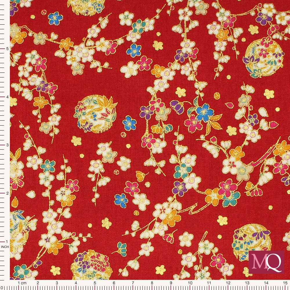 Edo by Nutex - 67110 2-Red/Gold /Metallic £1.50/10cm