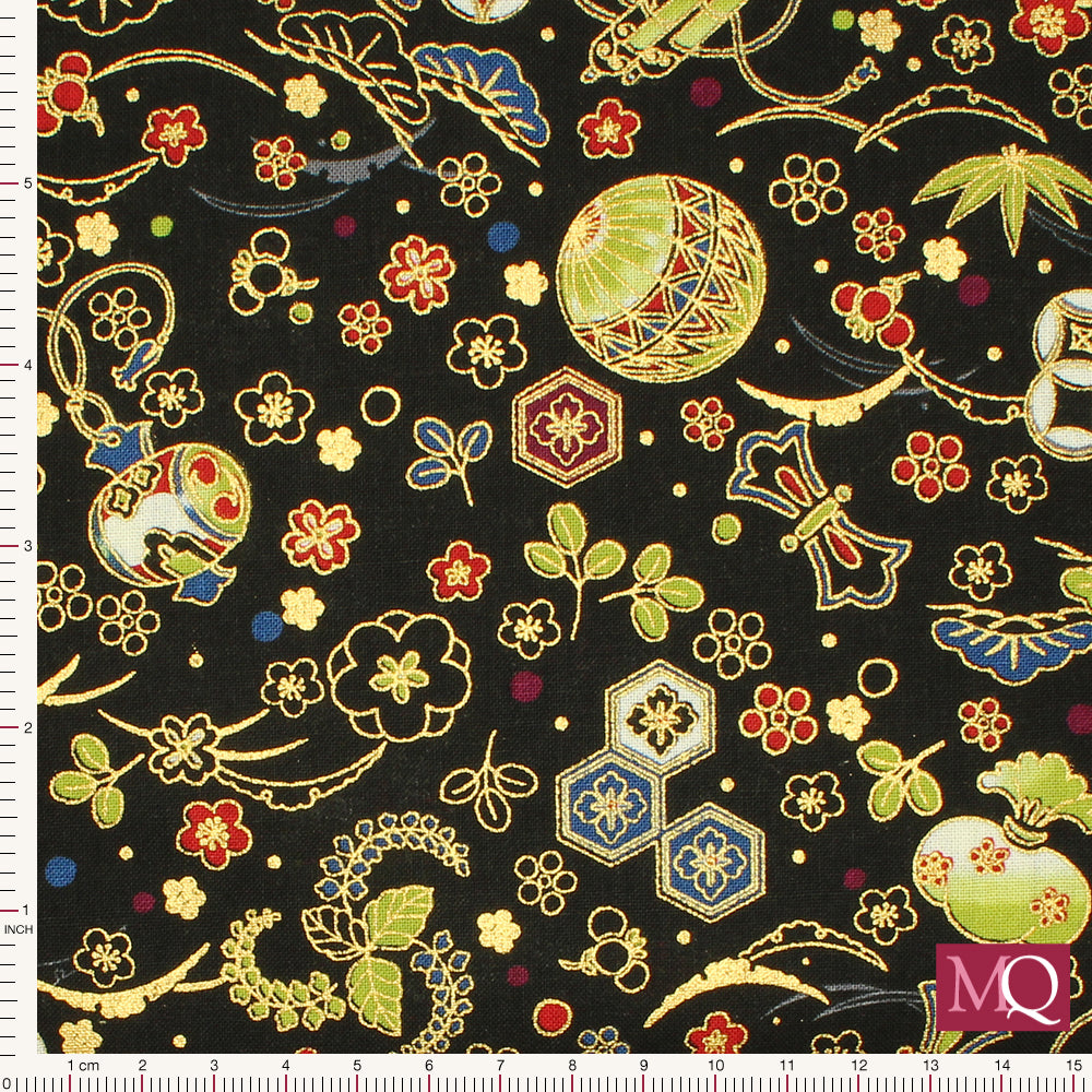 Edo by Nutex - 67110 3-Black/Gold /Metallic £1.50/10cm