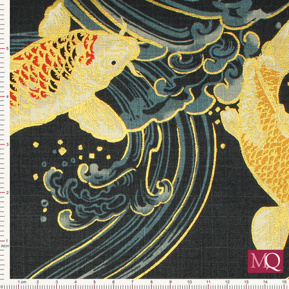 Abiko by Nutex - 66130 1-Blue/Gold /Metallic £1.50/10cm