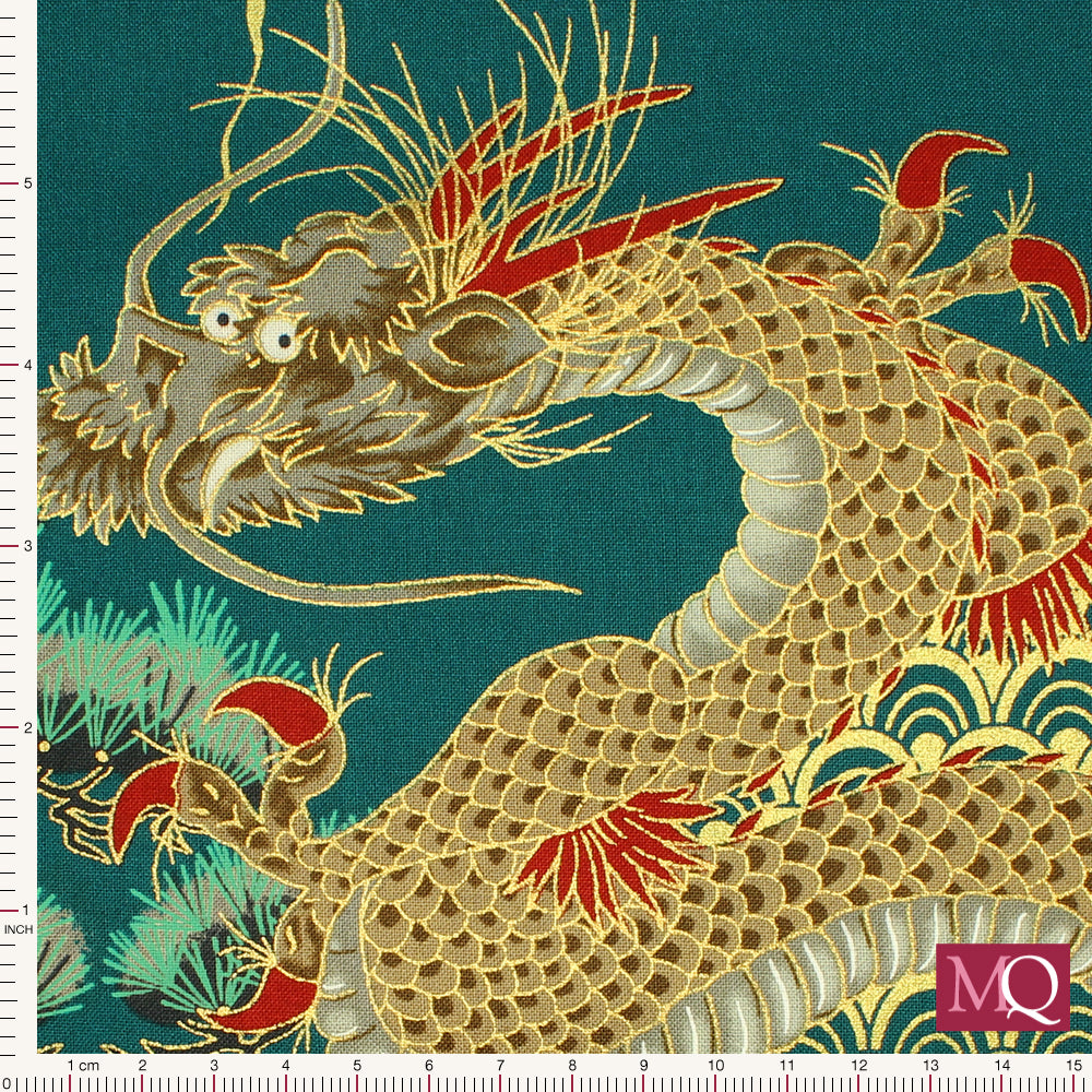 Daigo by Nutex - 61550 3-Teal/Gold /Metallic £1.50/10cm