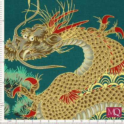 Daigo by Nutex - 61550 3-Teal/Gold /Metallic £1.50/10cm
