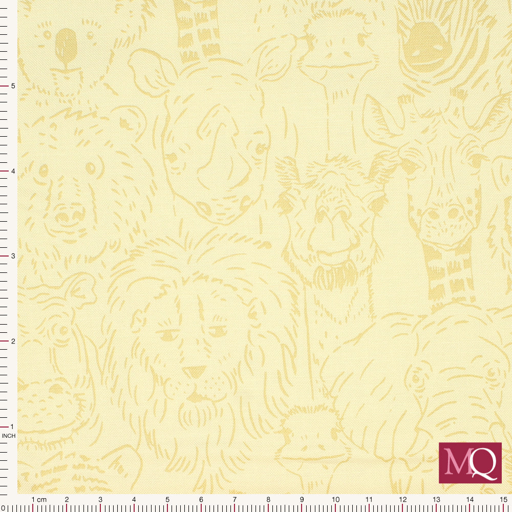 Animal Park Fun by Stacy Iest HSU  for Moda -Dove Natural