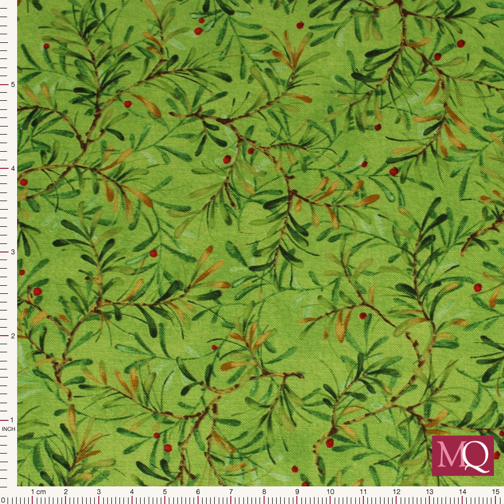 12 Days of Christmas  by Nancy Halvorsen  for Benartex - Moss
