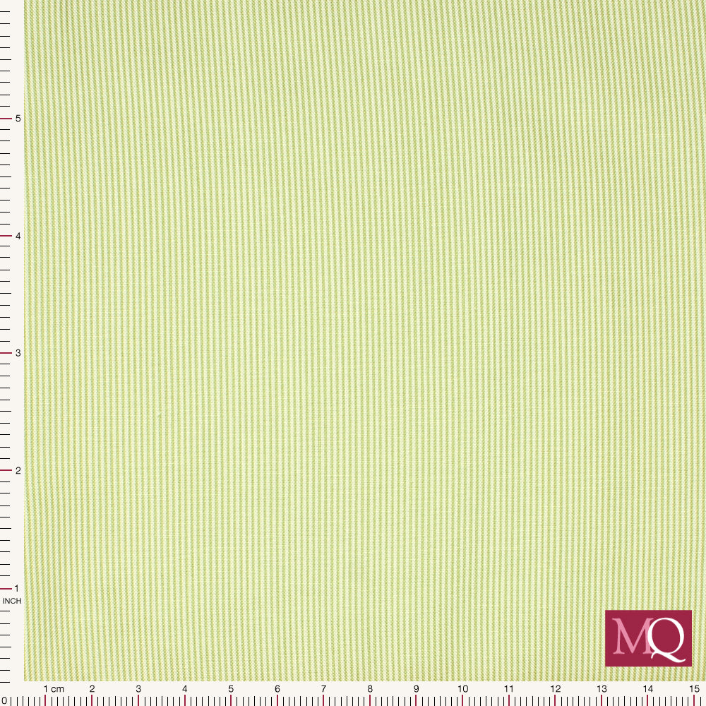 Petite Fleur by Makower - Pin Stripe Green