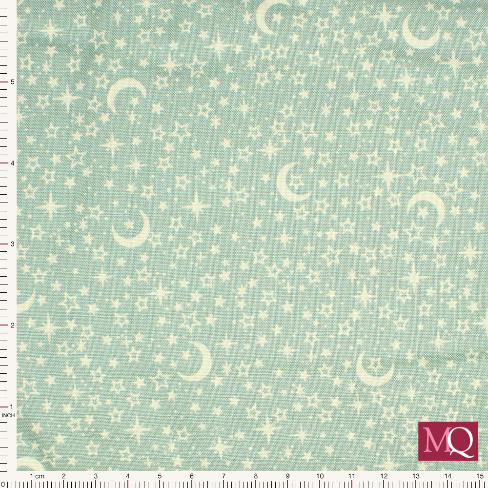 Little Ones by Makower - Stars Teal