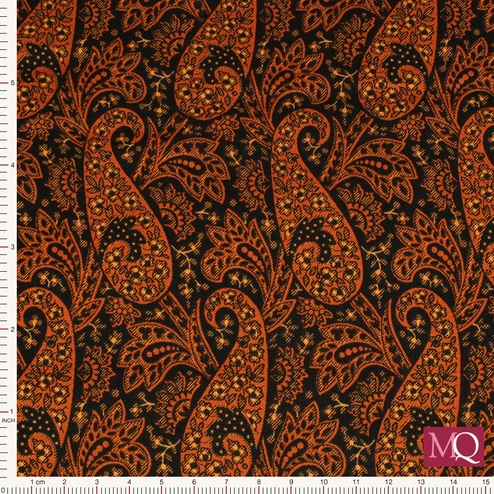 Nightfall by Andover Fabrics Paisley Black