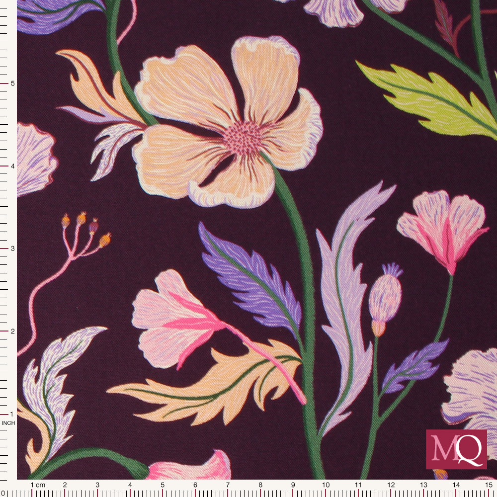 Floral Fondant by Linn Warme for Moda - Plum