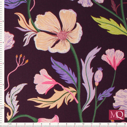 Floral Fondant by Linn Warme for Moda - Plum
