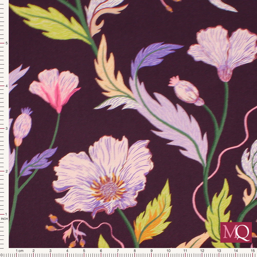Floral Fondant by Linn Warme for Moda - Plum