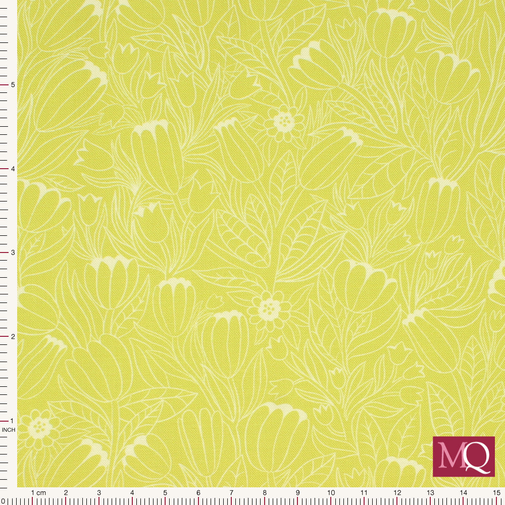 Floral Fondant by Linn Warme for Moda - Citrine