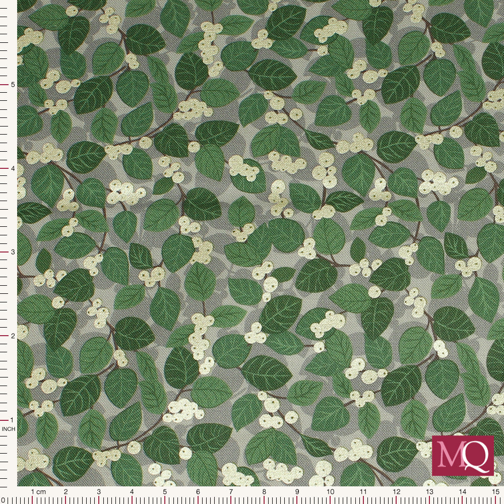 Winter Botanical - Winter Green by Lewis and Irene - Snowberry