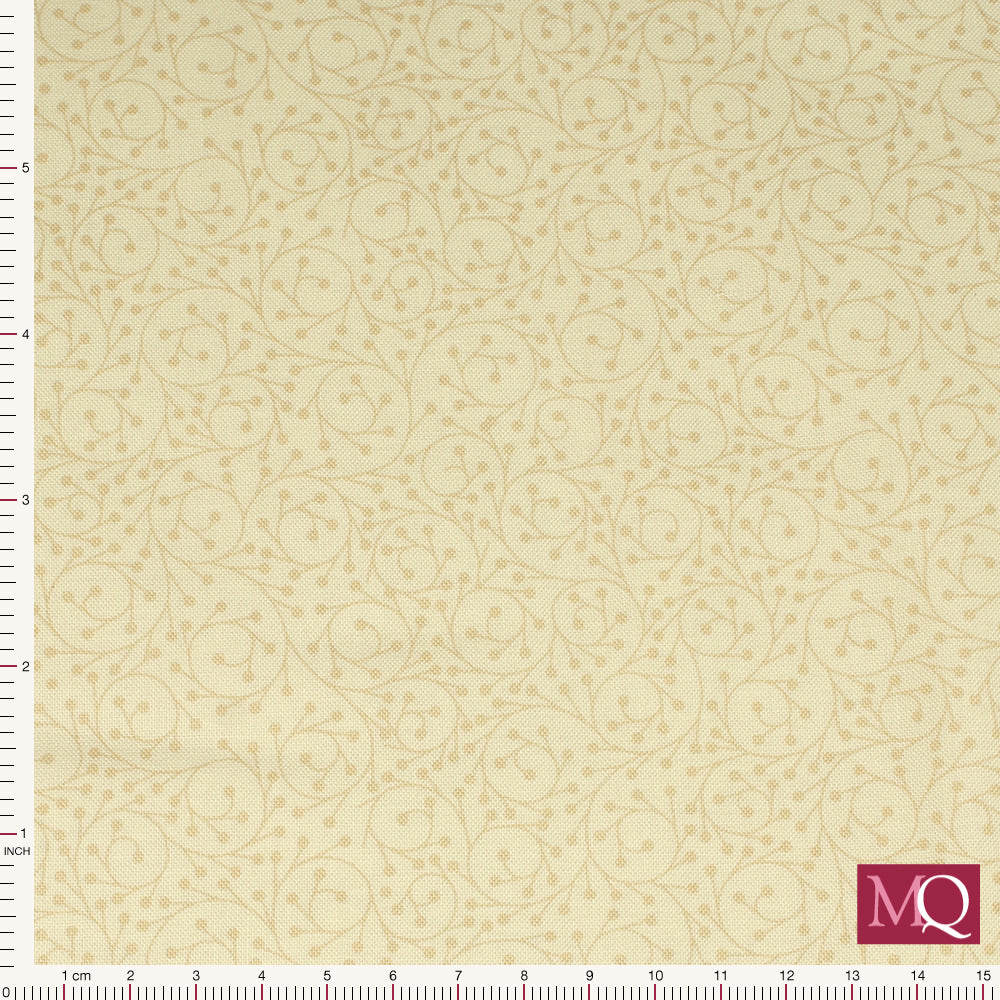 Tiny Tonals by Lewis & Irene -  Cream on Cream  Vines