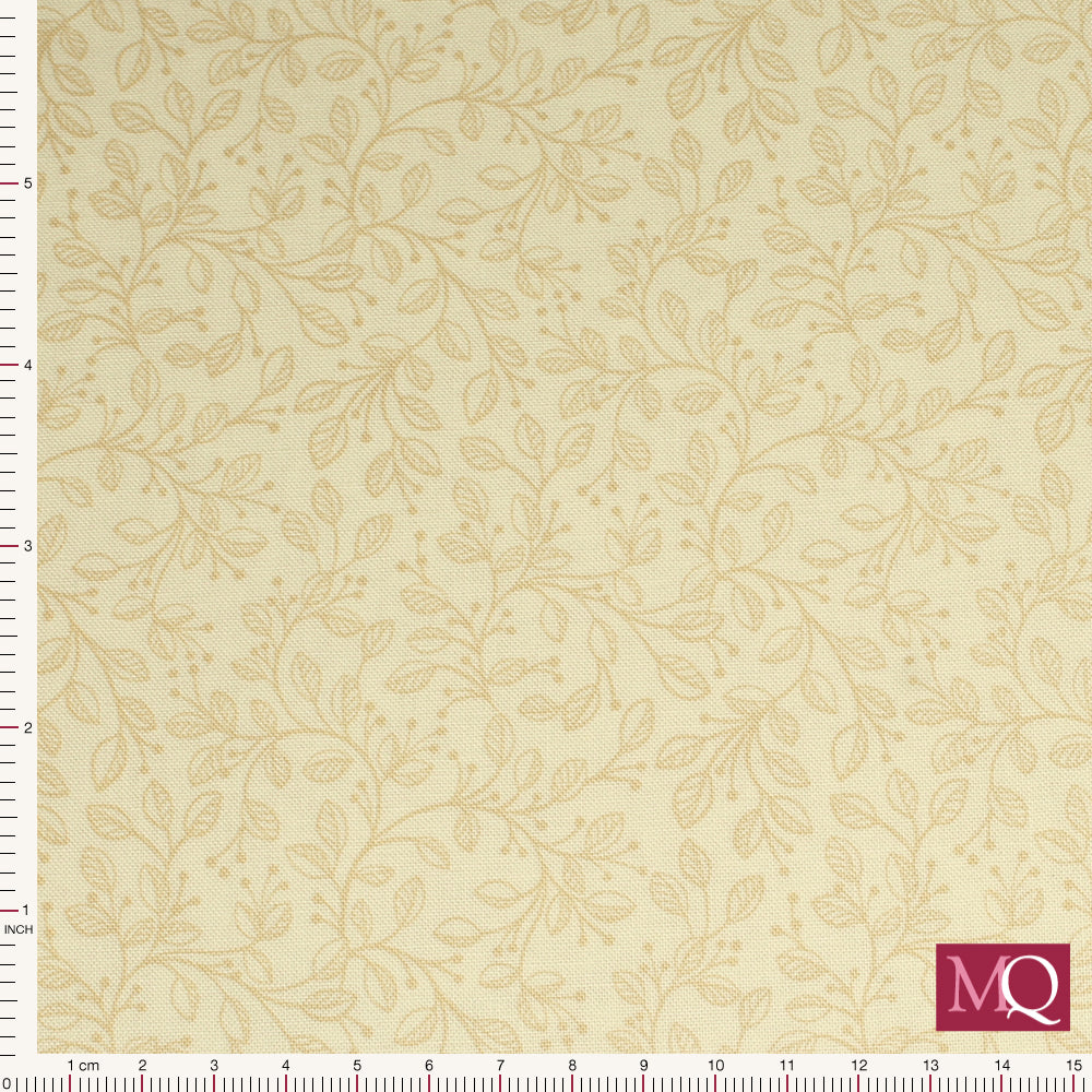 Tiny Tonals by Lewis & Irene -  Cream on Cream Forest Vines