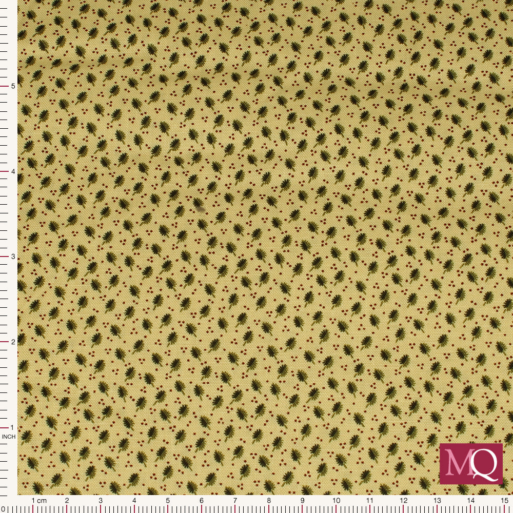 Madison Manor Revisited by Jo Morton for Makower - Tossed Leaf Cream