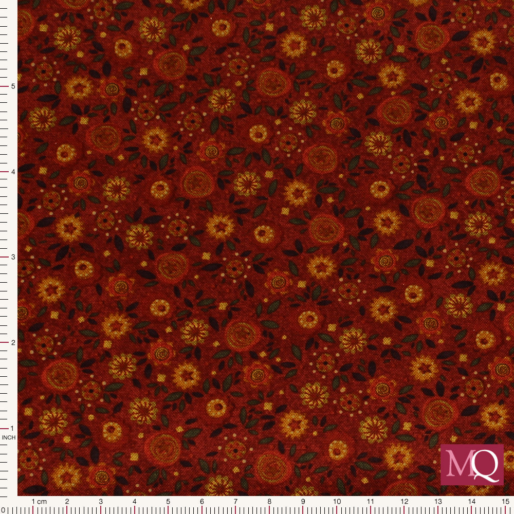 Bountiful Blessings by Janet Nesbitt for Henry Glass - Red 3636-88