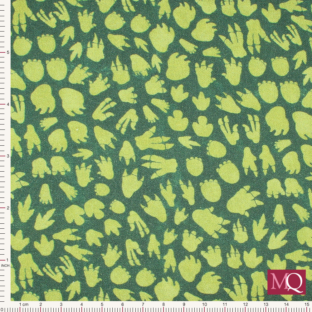 Age of the Dinosaur by Katherine Quinn for Windham Fabrics - Tracks in Green