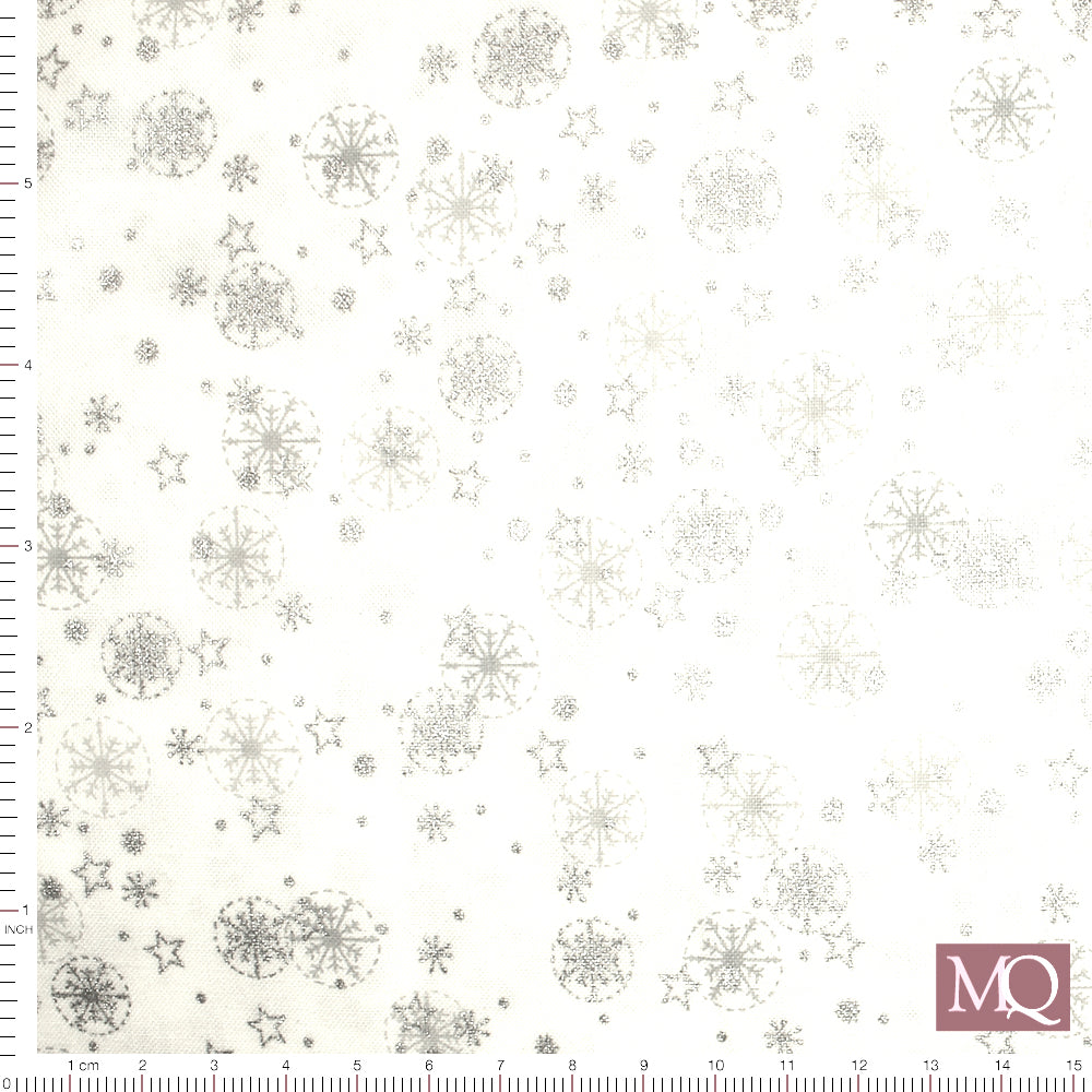 Frosty Snowflake by Stof - Silver on white