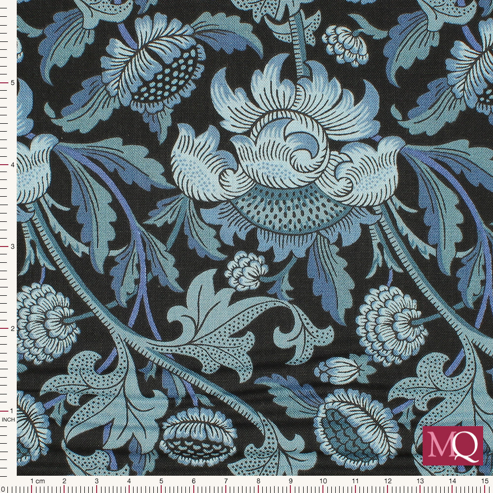 Morris Meadow by Barbara Brackman for Moda -  Wey Kelmscott Blue 8370 15