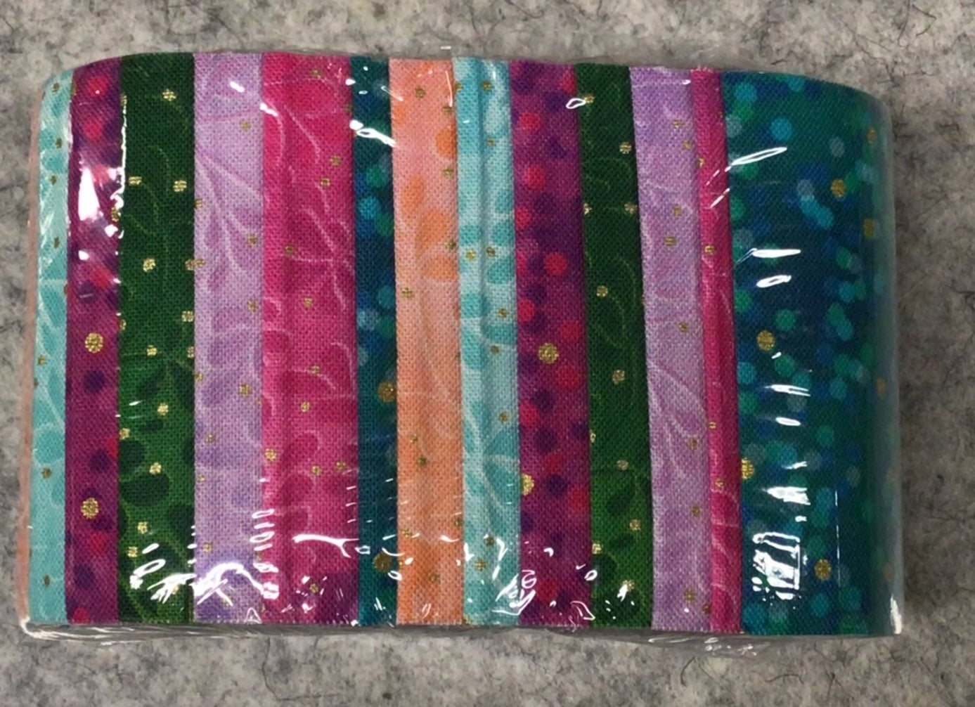 Stitching Strips  - 14 2.5" strips of Mixed Metallics by Robert Kaufman