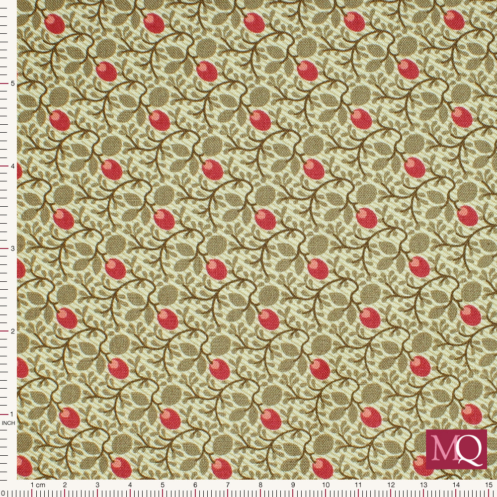 Joy  by Laundry Basket Quilts for Andover- Cranberries 1044N