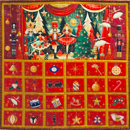 Nutcracker Christmas Ballet  Advent Calendar Panel by Stof
