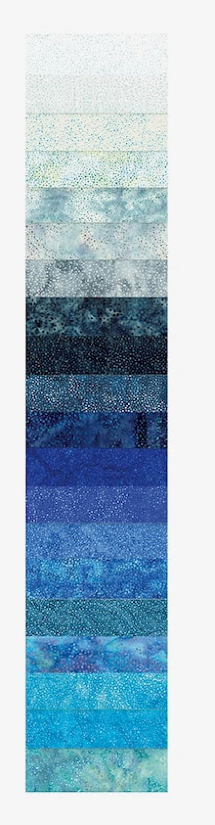 2.5" Strips - Bali Pop - Bali Batik from Hoffman - Wintery Cold