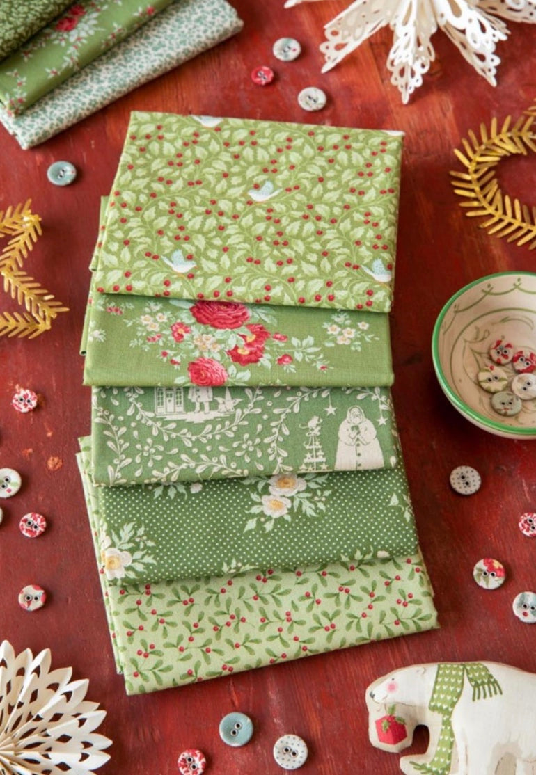 Fat Quarter Bundle - Tilda Merry Little Christmas - Green