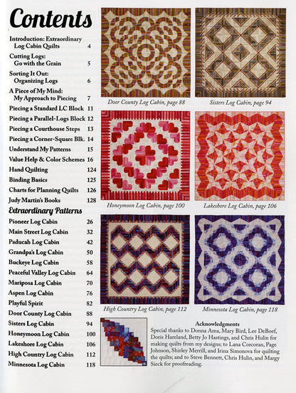Extaordinary Log Cabin Quilts by Judy Martin