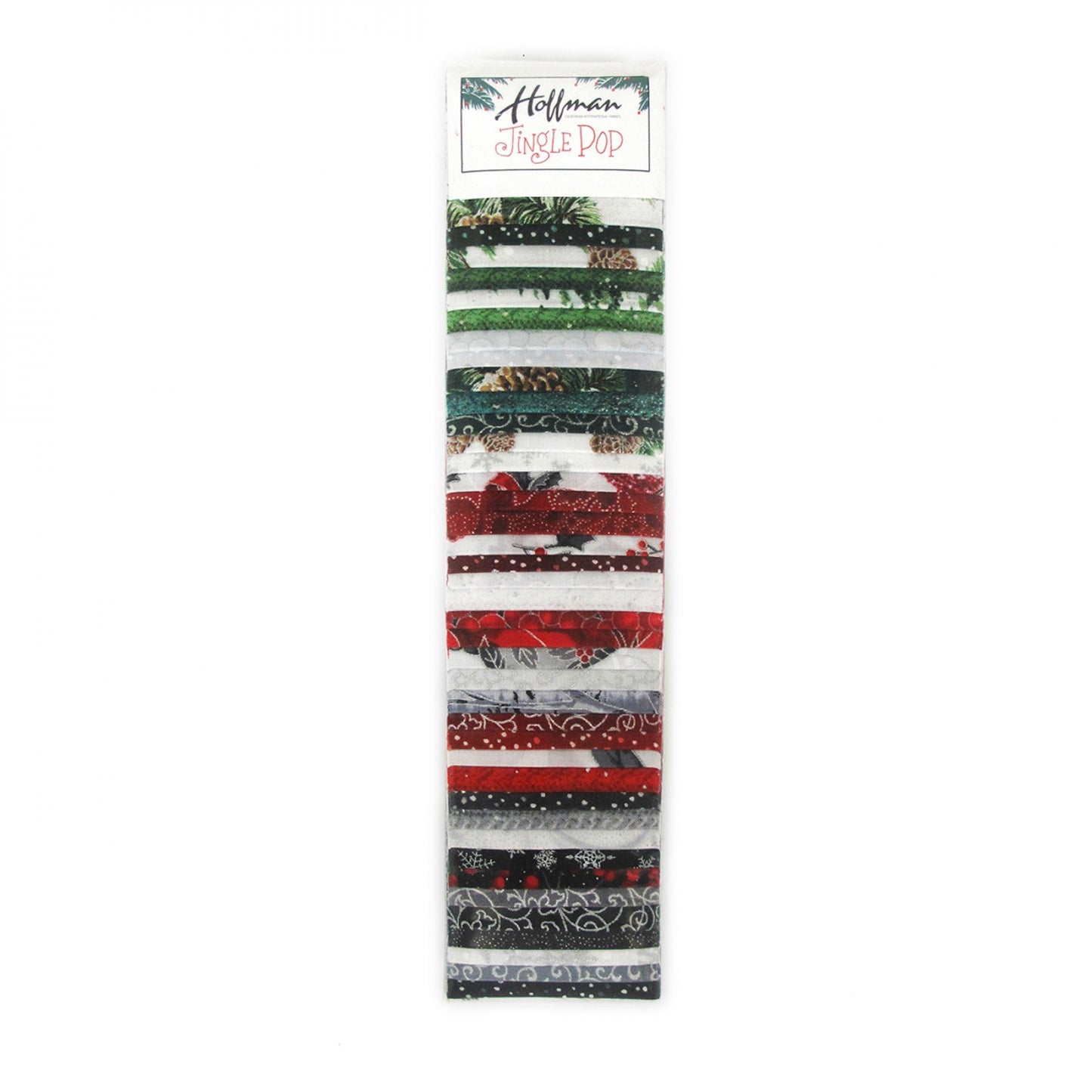 2.5" Strips - Jingle Pop from Hoffman - Silver- 40pcs