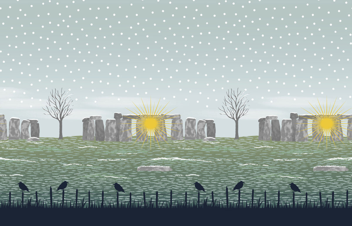 Winter Solstice by Lewis and Irene - Stonehenge double edge border