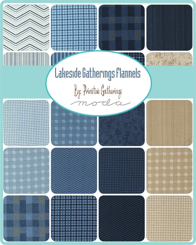 10" Layer Cake - Lakeside Flannels by Primitive Gatherings for Moda - 42pcs